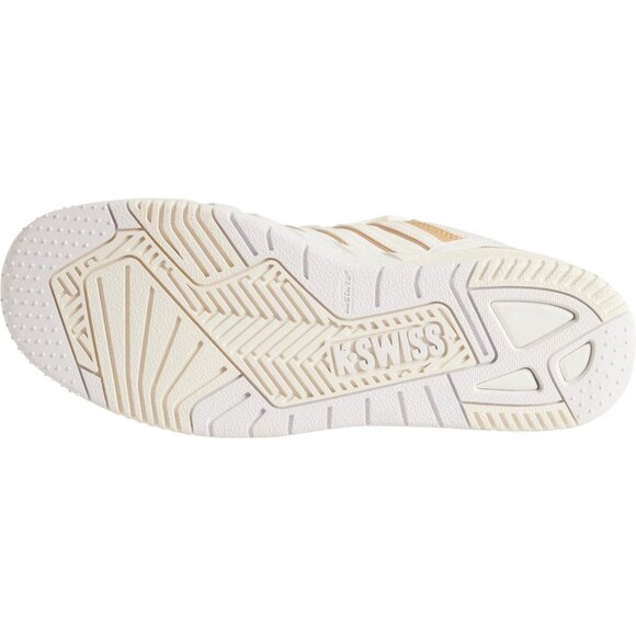 NEW K-Swiss SI-18 Rival Sneakers - Leather Snow White/Gold For Women 253 - Picture 6 of 7